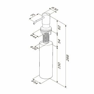 Дозатор для жидкого мыла AM.PM X-Joy A8437100 Хром